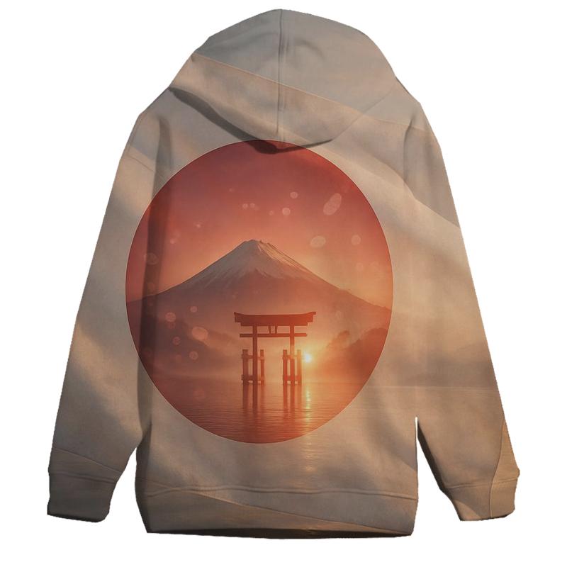 Radiant Sakura Flag Horizon Japan pullover hoodies