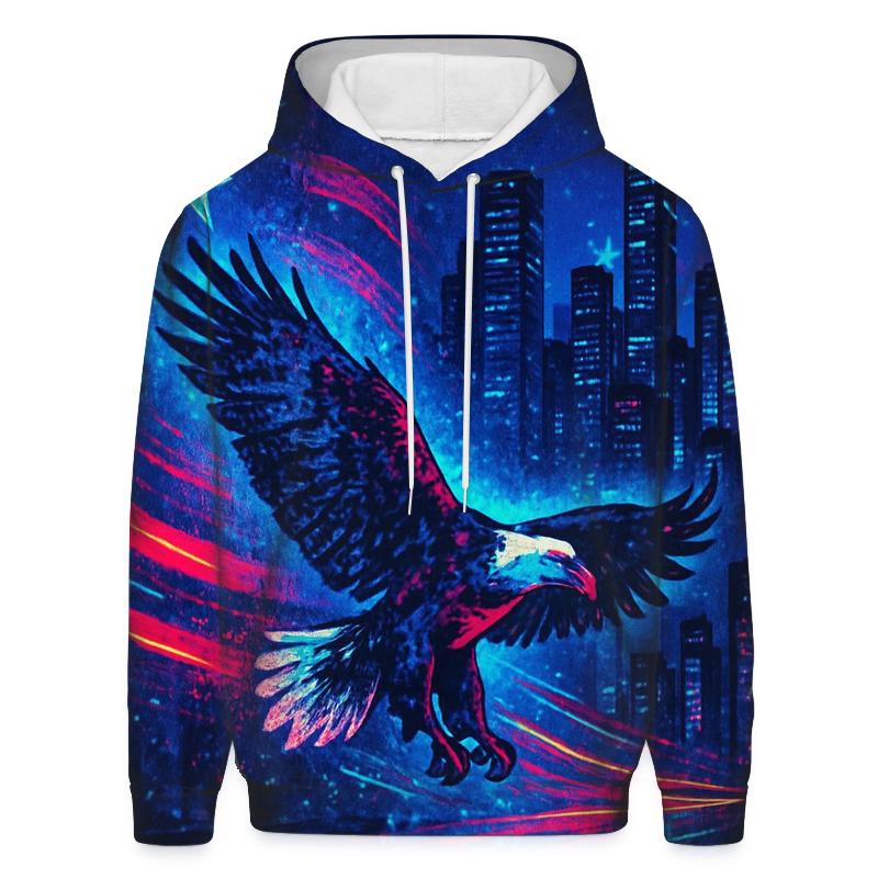 Neon Skyline Starspangled Surge designer hoodies