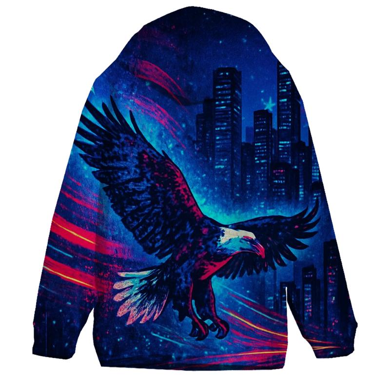 Neon Skyline Starspangled Surge designer hoodies