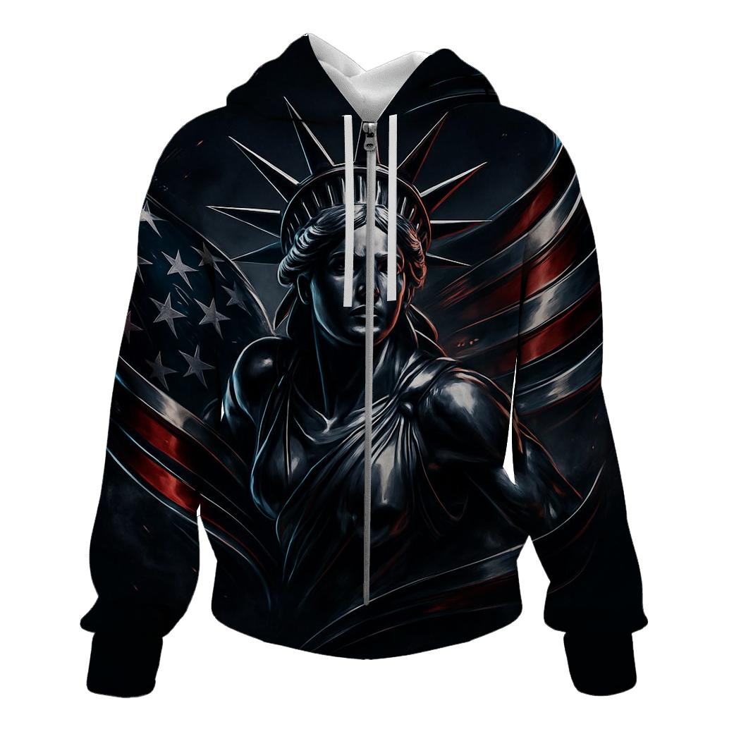 Chrome Liberty Storm Flag custom hoodies