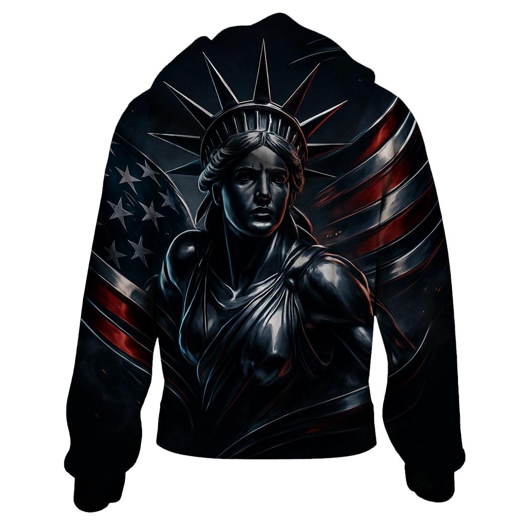 Chrome Liberty Storm Flag custom hoodies