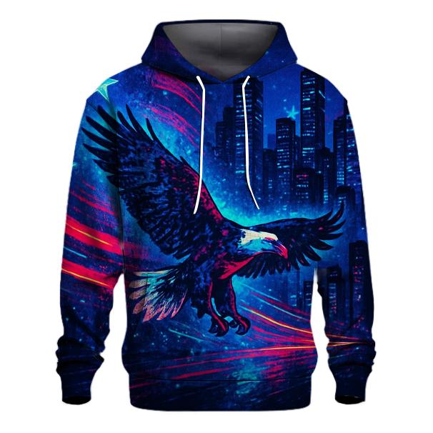 Neon Skyline Starspangled Surge designer hoodies