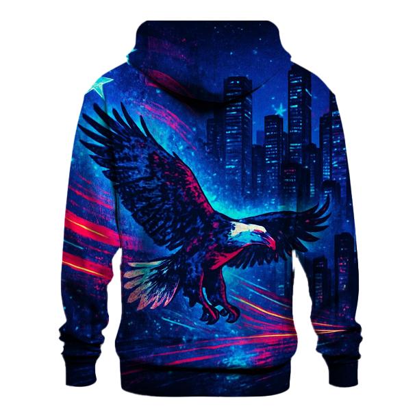 Neon Skyline Starspangled Surge designer hoodies