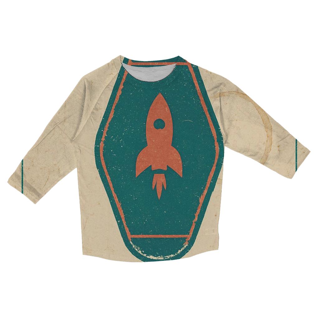 Faded Space Age Motel Key Tag Poster stylish quarter sleeve tops