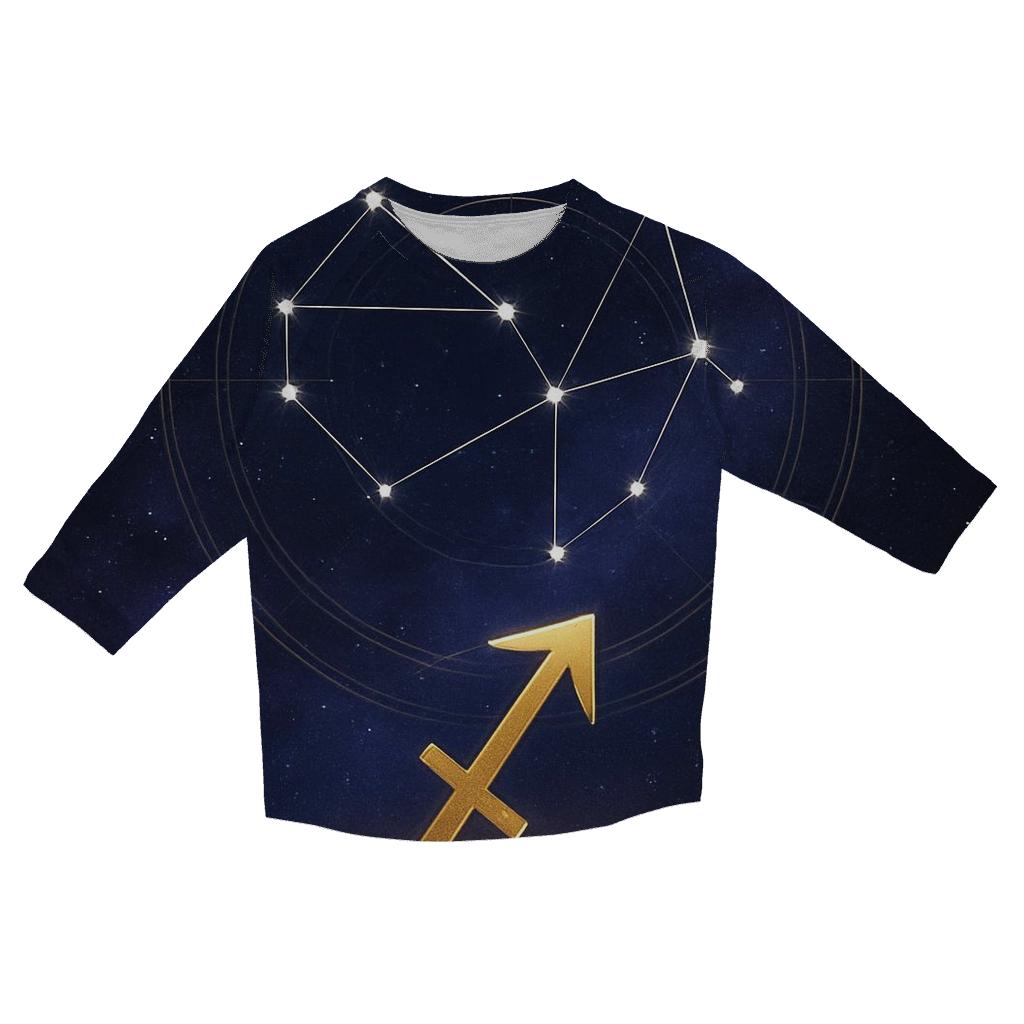 Sagittarius Teapot Star Portal designer 3/4 sleeve blouses