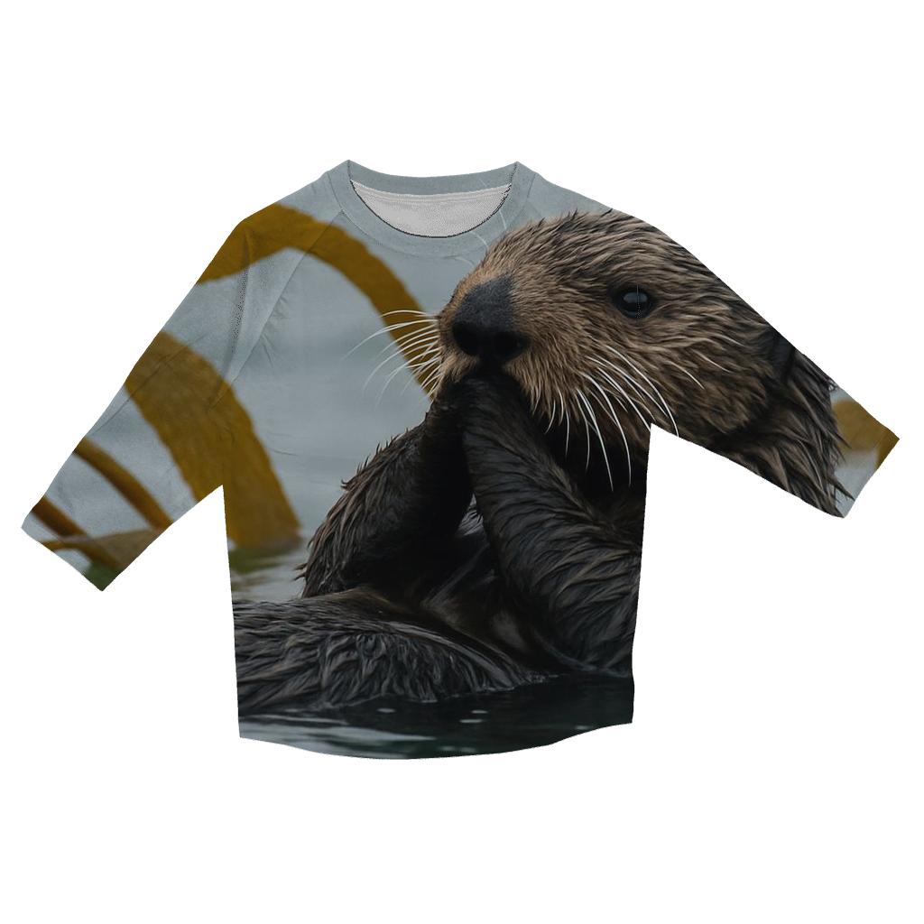 Kelp Forest Sentinels Sea Otter personalized 3/4 sleeve tees