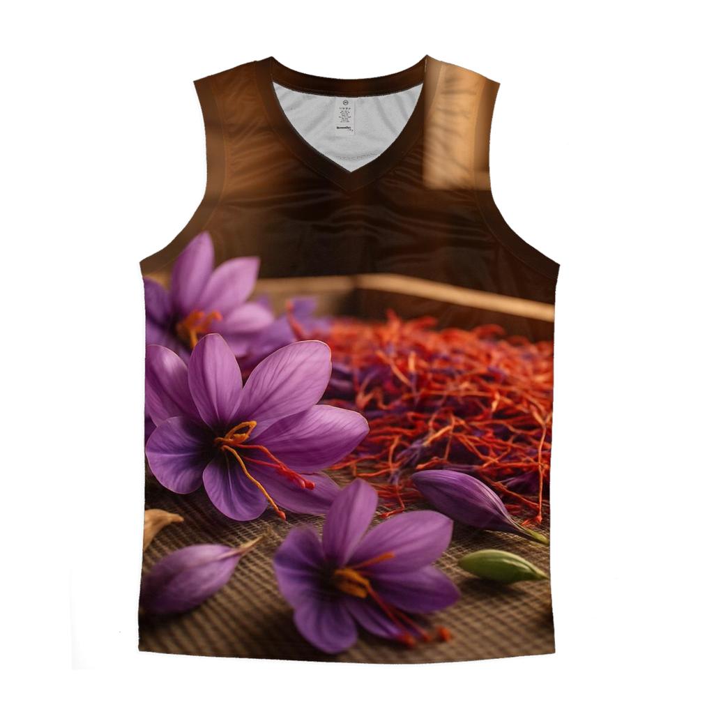 Saffron Crocus Stigmas Drying On Cedar Screens sports performance tank tops