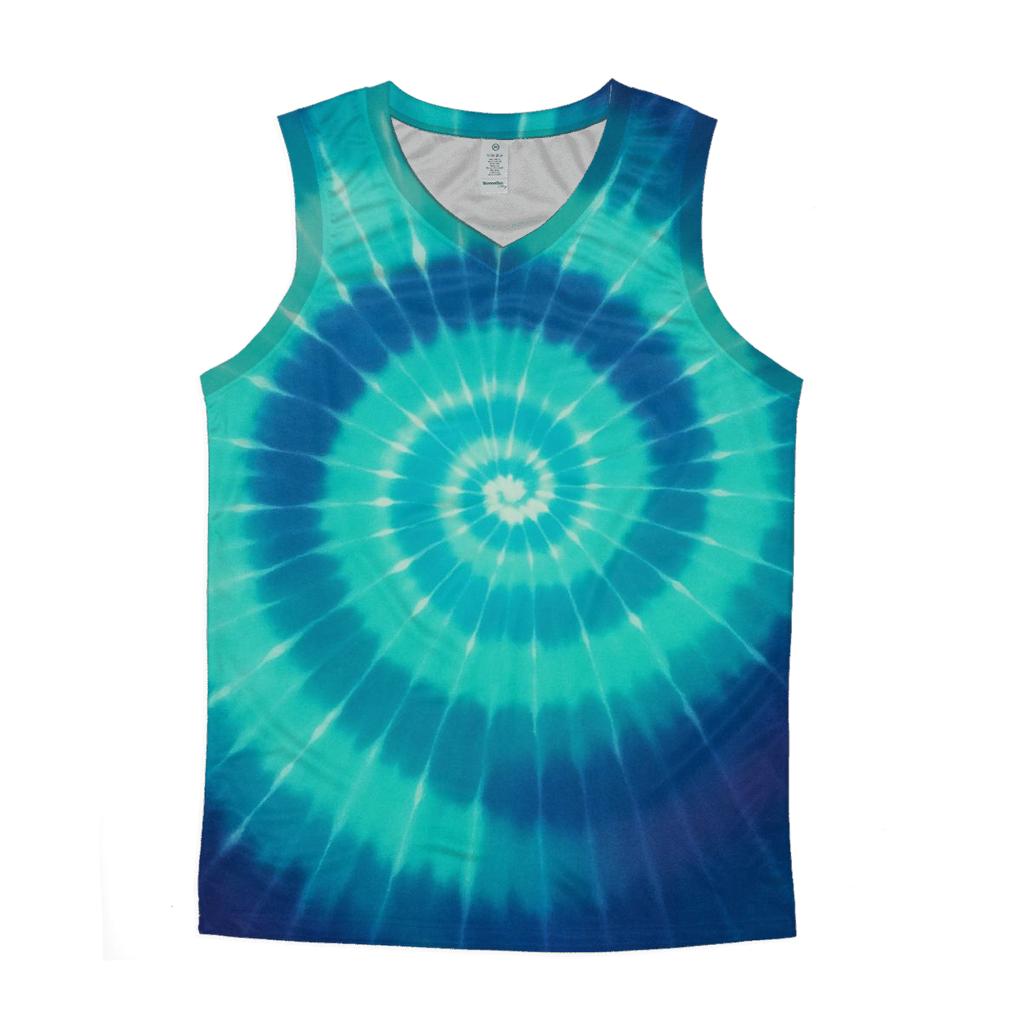 Aurora Spiral Overdye Vortex personalized athletic tanks