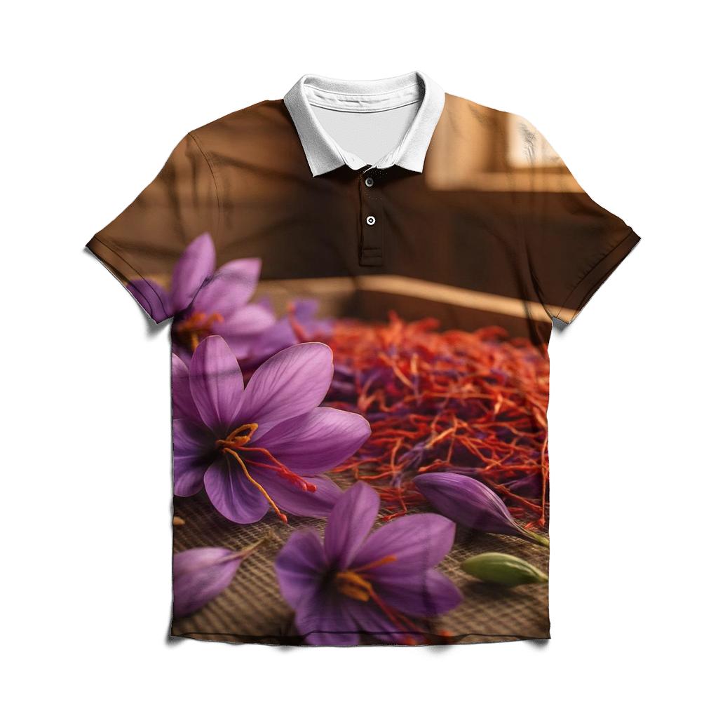 Saffron Crocus Stigmas Drying On Cedar Screens embroidered polo tops