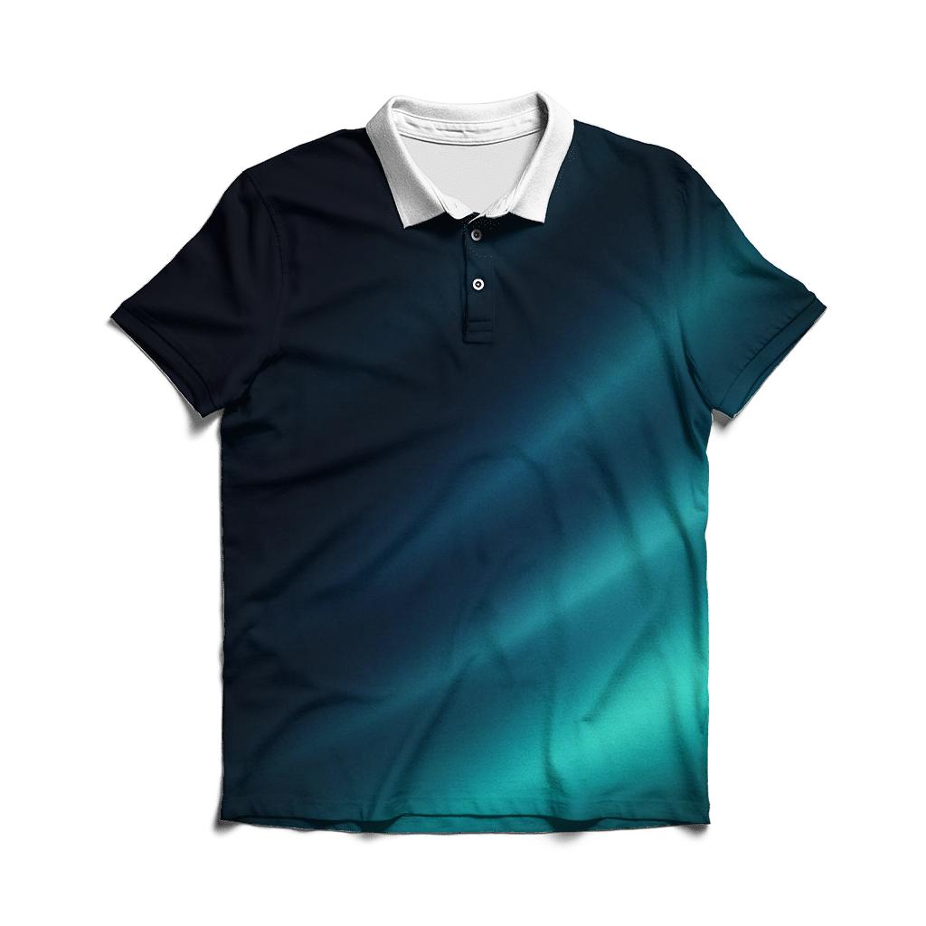 Obsidian Aurora Drift personalized polo shirts
