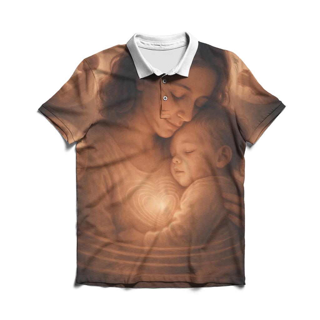 The Heartbeat Memory A Mother Keeps Alive custom polo shirts