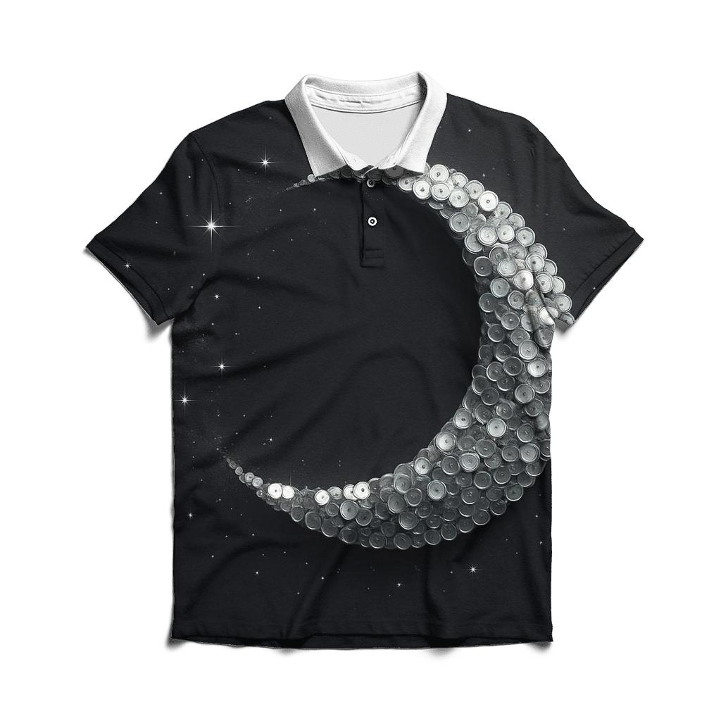 Sequin Eclipse Arc embroidered polo tops
