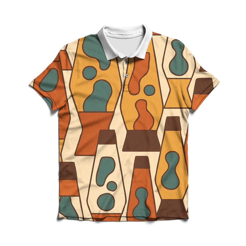 Groovy Lava Lamp Silhouettes designer slim fit polos