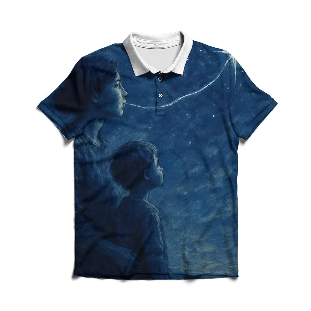 The Quiet North Star In Her Voice branded logo polo shirts