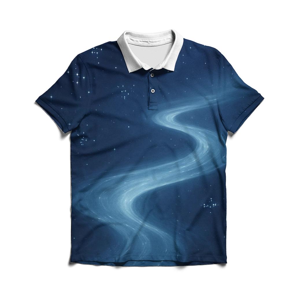 River Of Quiet Constellations branded logo polo shirts
