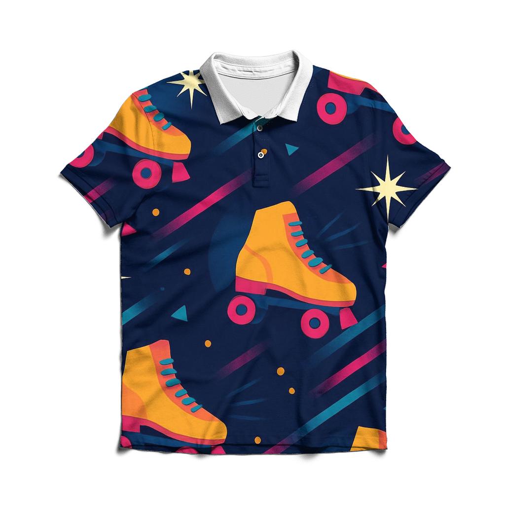 Roller Rink Laser Confetti designer slim fit polos