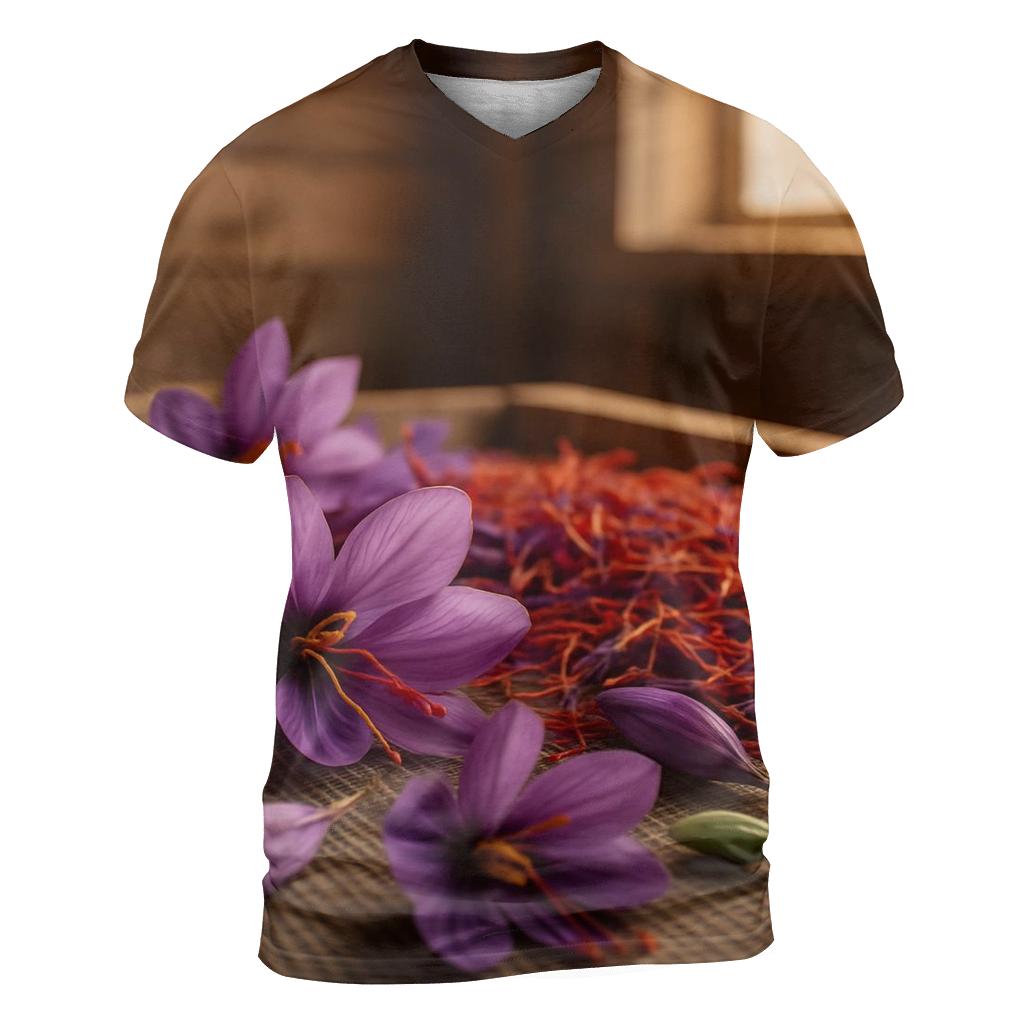 Saffron Crocus Stigmas Drying On Cedar Screens personalized full print shirts