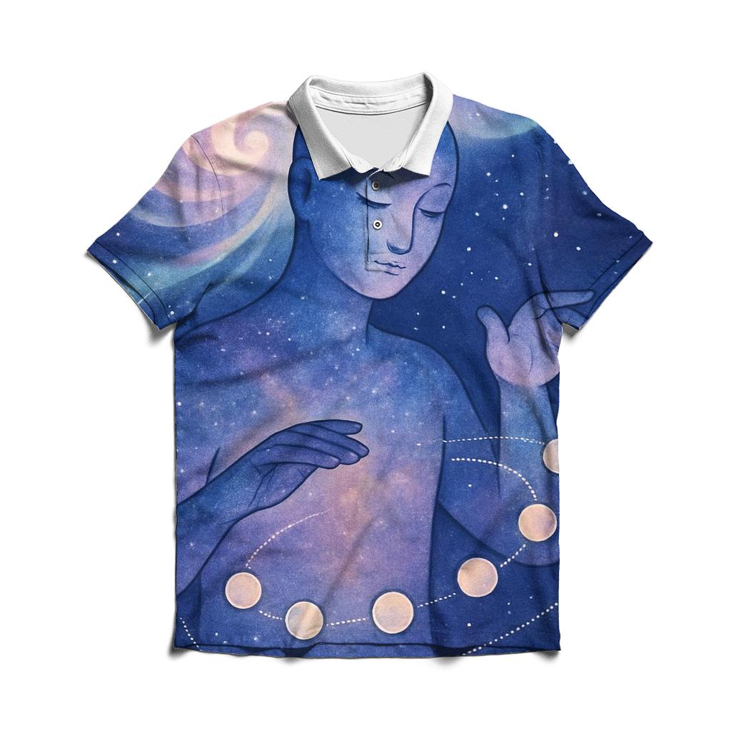 Lullaby Of The Orbiting Moons stylish collar polo tees