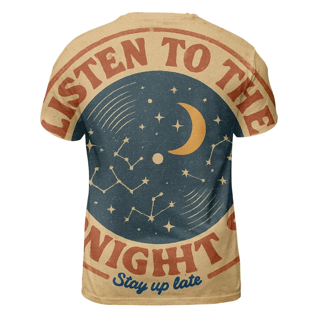 Distressed Seventies Stargazer Record Shop Badge custom all-over print shirts