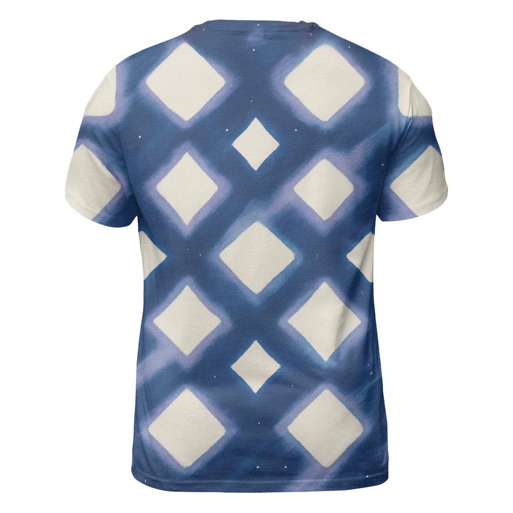 Itajime Lunar Grid With Comet Wash trendy printed shirt styles