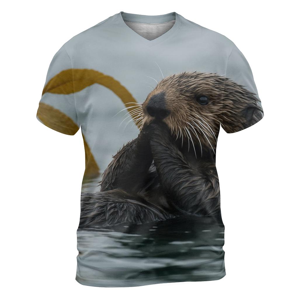 Kelp Forest Sentinels Sea Otter unique graphic print tees
