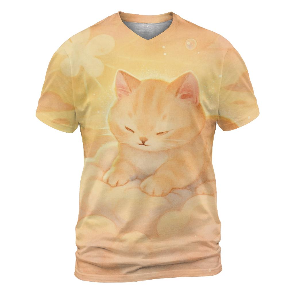 Sunrise Cloud Blanket Cat Nest vibrant all-over design tees