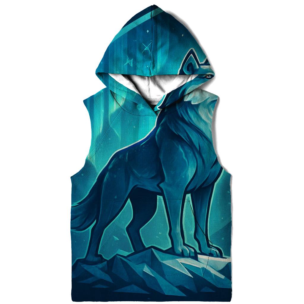Aurora Frost Sentinel Wolf custom hoodies