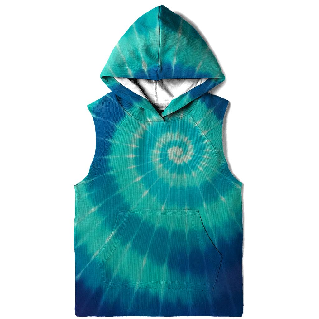 Aurora Spiral Overdye Vortex pullover hoodies
