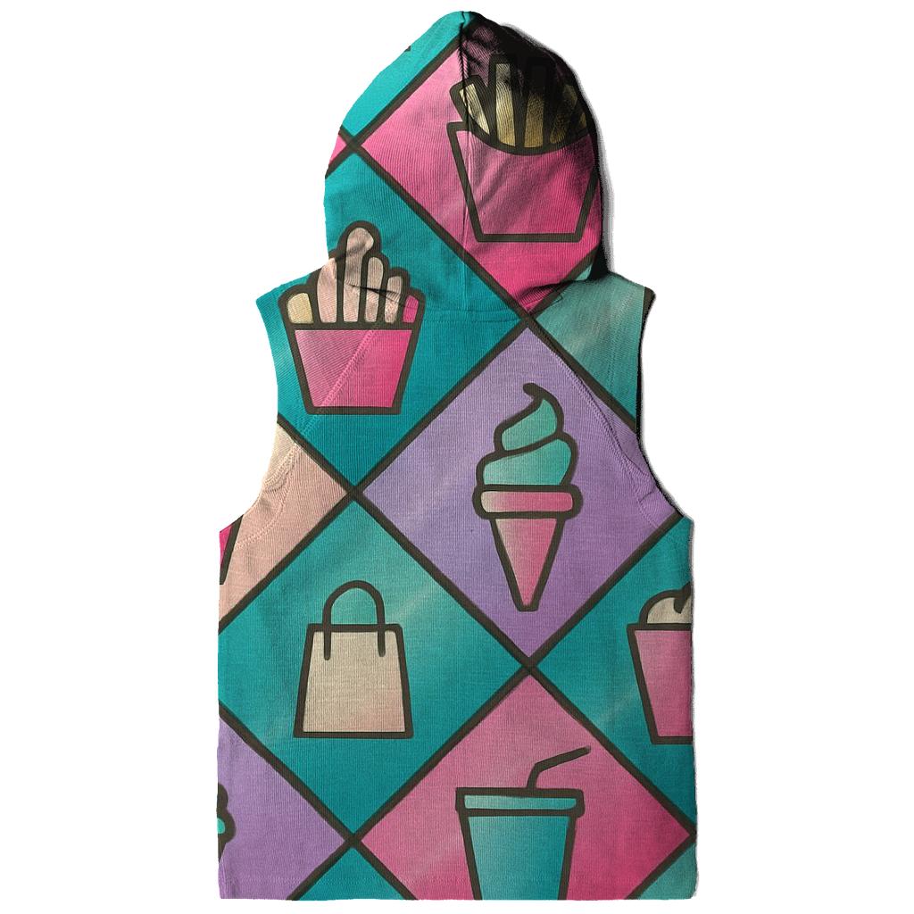 Mall Food Court Neon Tiles designer hoodies
