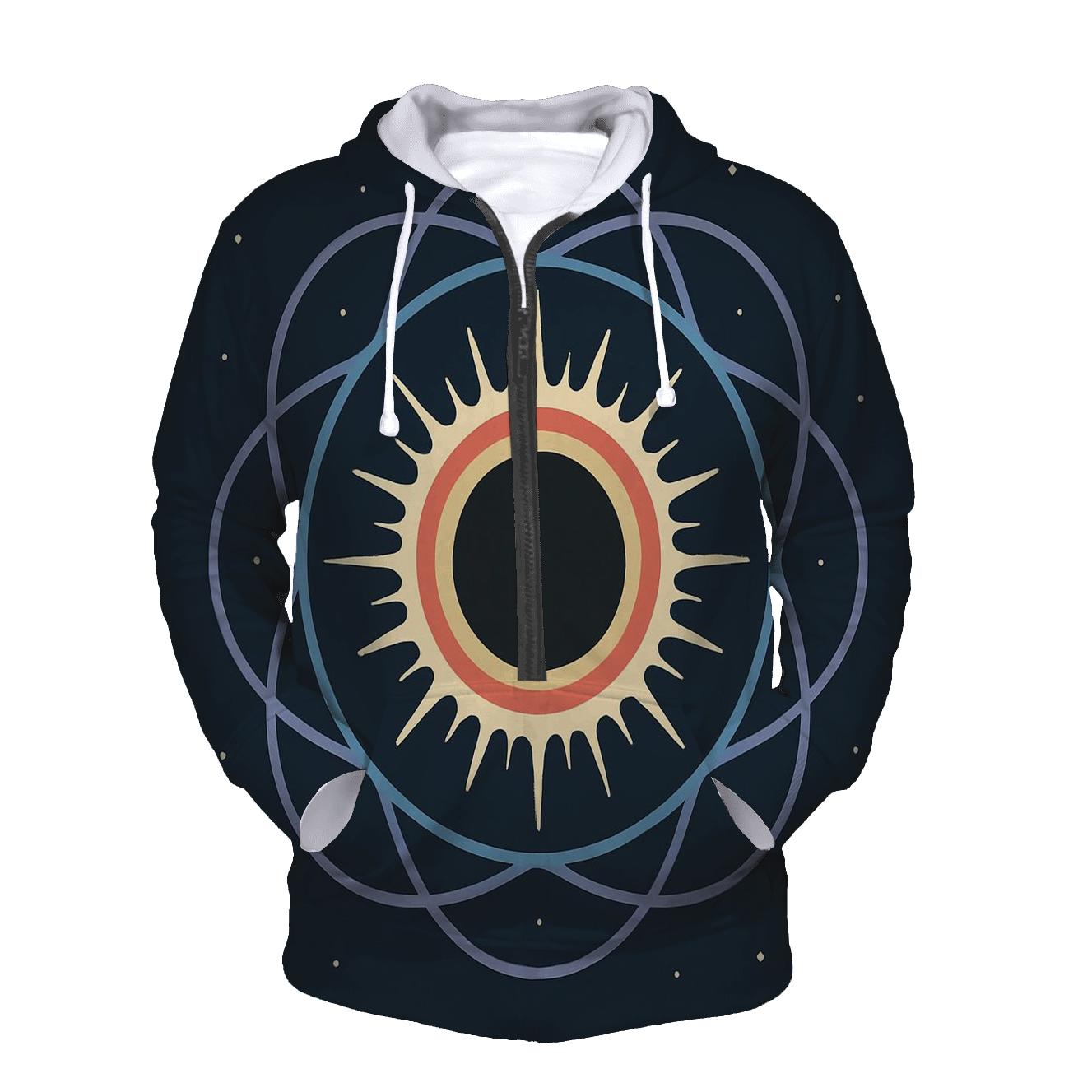 Eclipse Corona Lattice Bloom designer hoodies