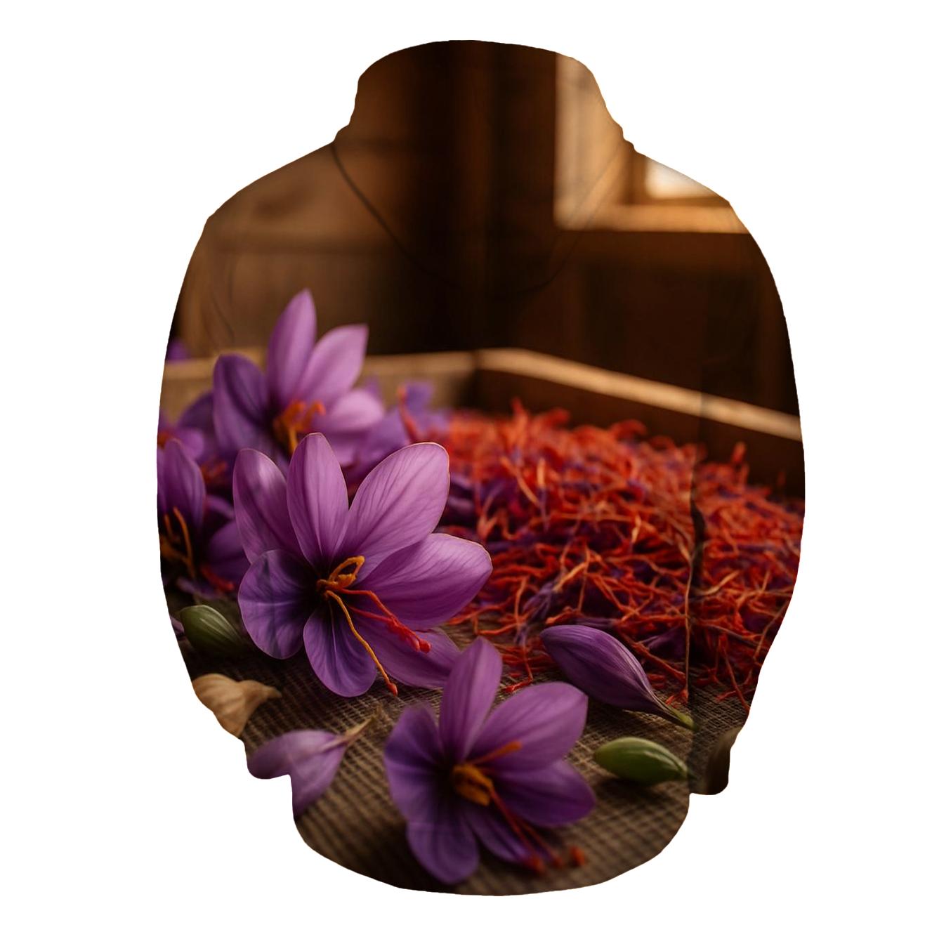 Saffron Crocus Stigmas Drying On Cedar Screens hoodies fashion