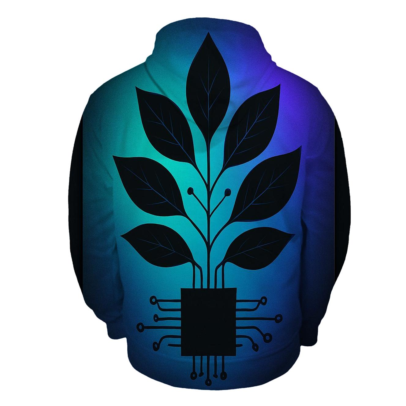Aurora Circuit Botanical hoodies fashion