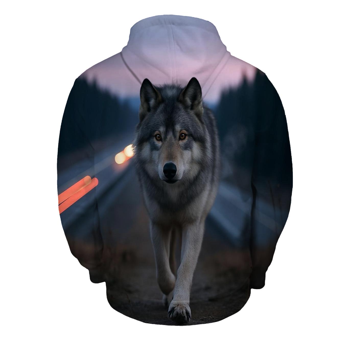 Wolf On The Wildlife Overpass At Banff pullover hoodies