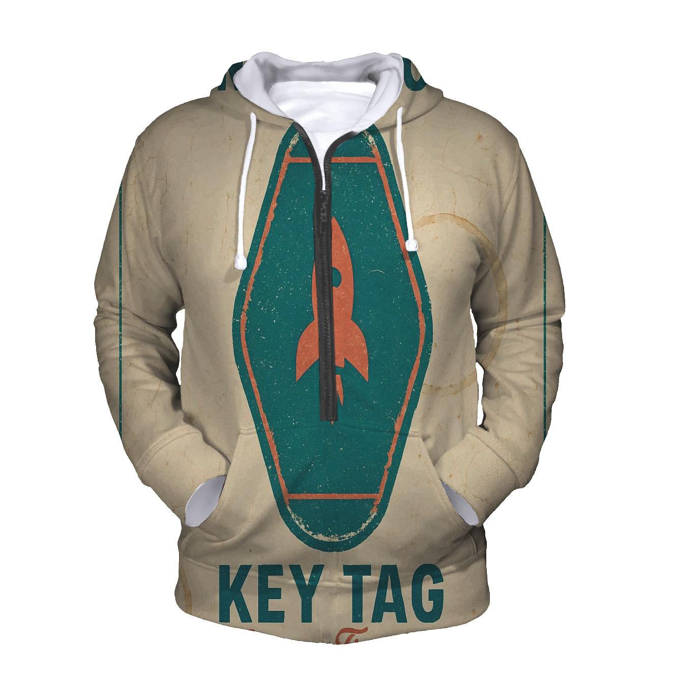Faded Space Age Motel Key Tag Poster designer hoodies