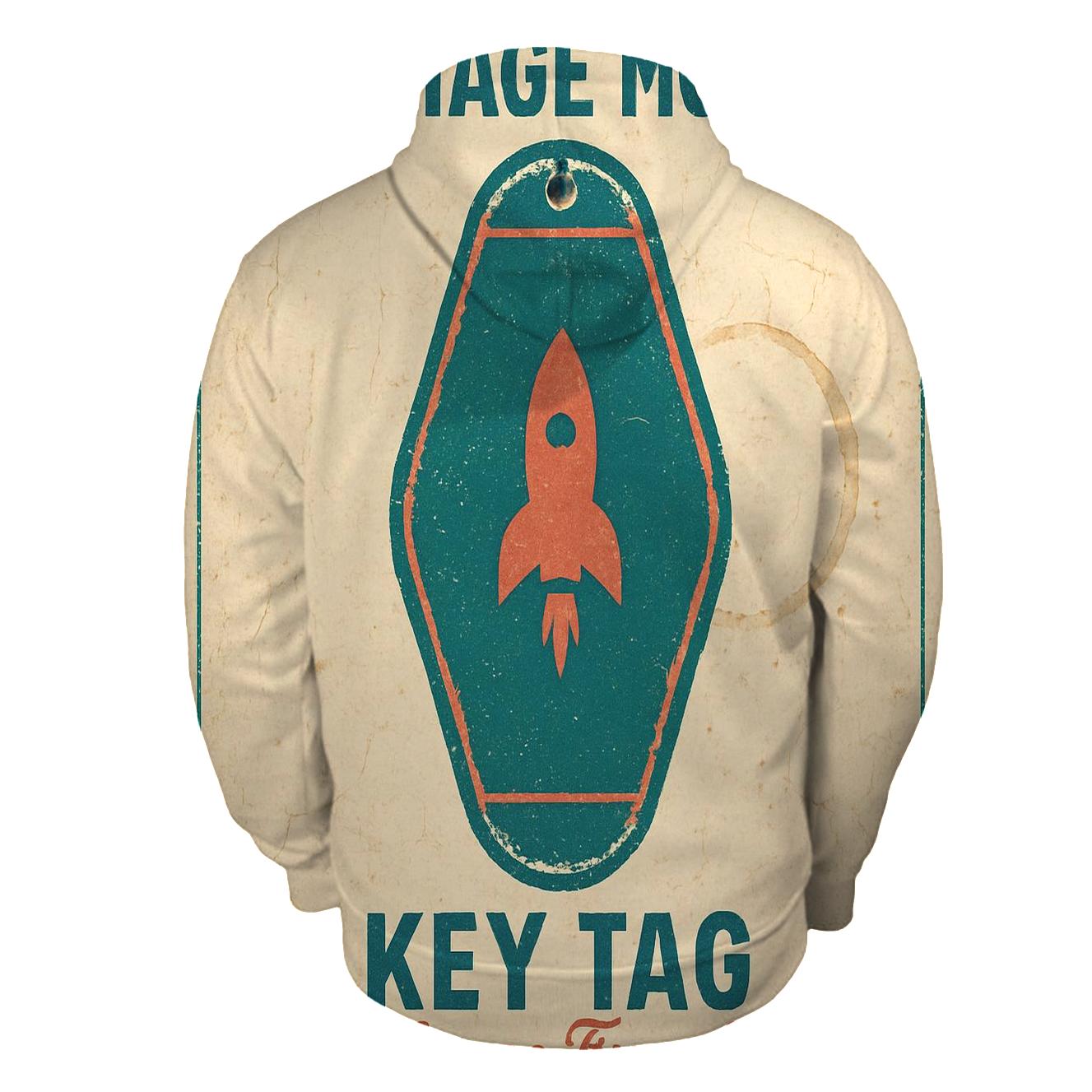 Faded Space Age Motel Key Tag Poster designer hoodies