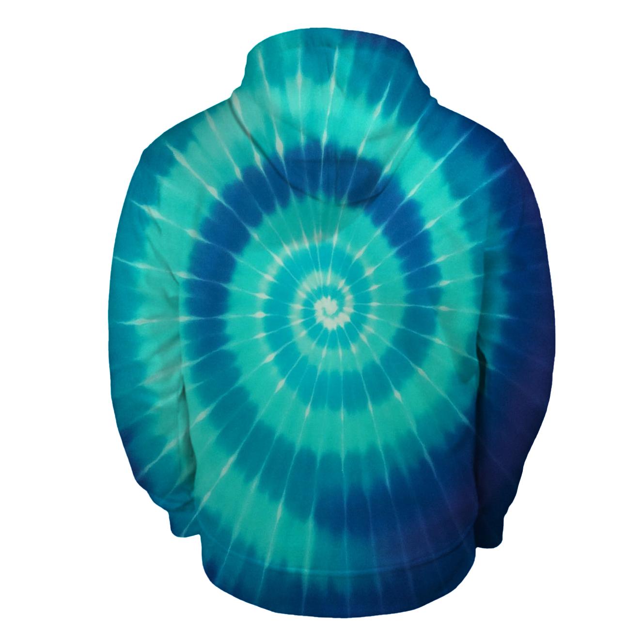 Aurora Spiral Overdye Vortex heavyweight hoodies