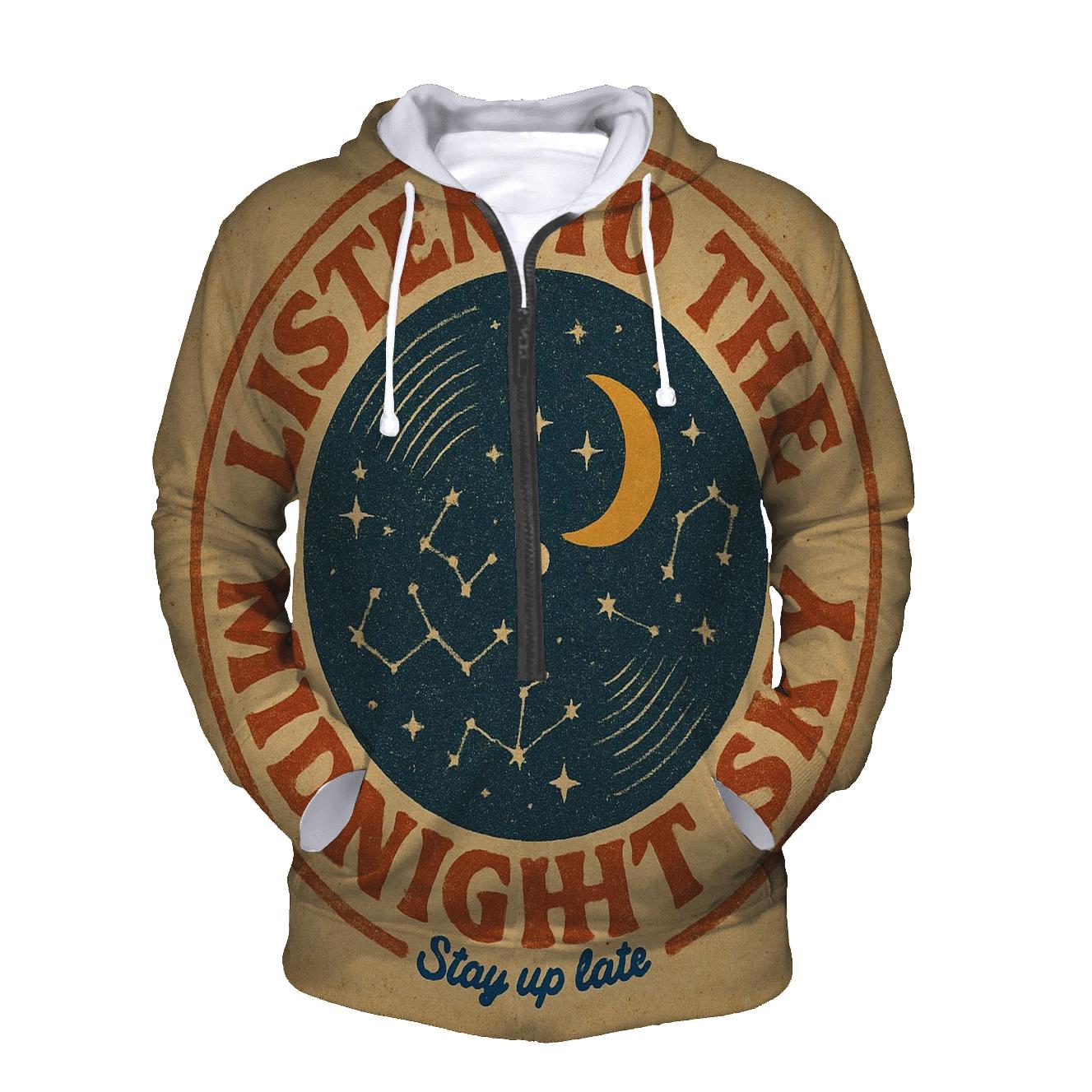 Distressed Seventies Stargazer Record Shop Badge hoodie designs