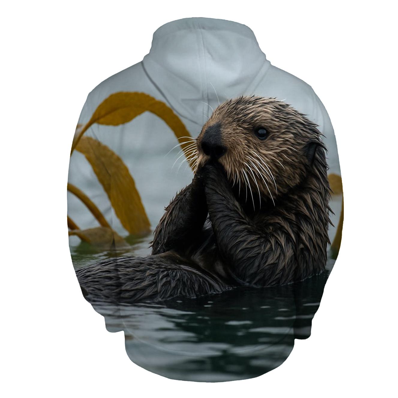 Kelp Forest Sentinels Sea Otter pullover hoodies