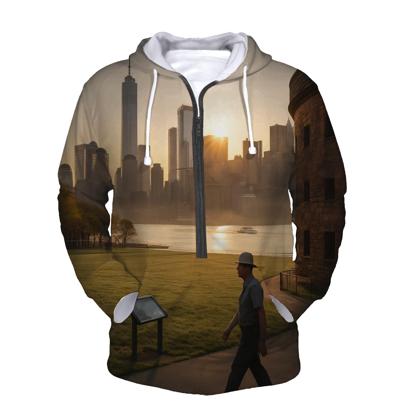 First Light From Governors Island Parade Ground custom hoodies
