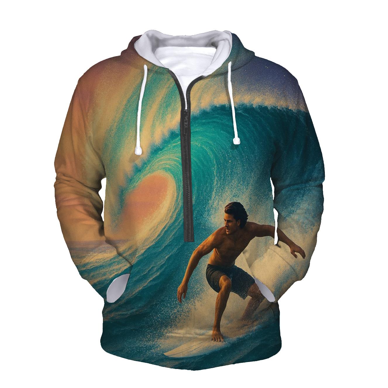 Solar Wind Surf Break embroidered hoodies