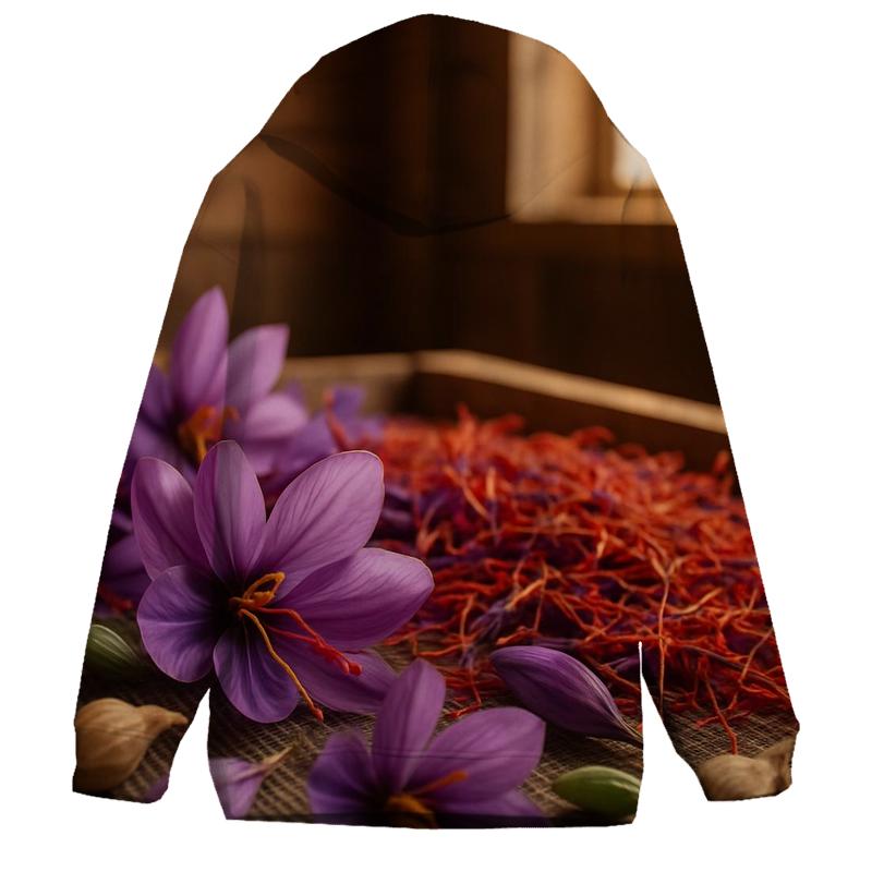 Saffron Crocus Stigmas Drying On Cedar Screens custom hoodies