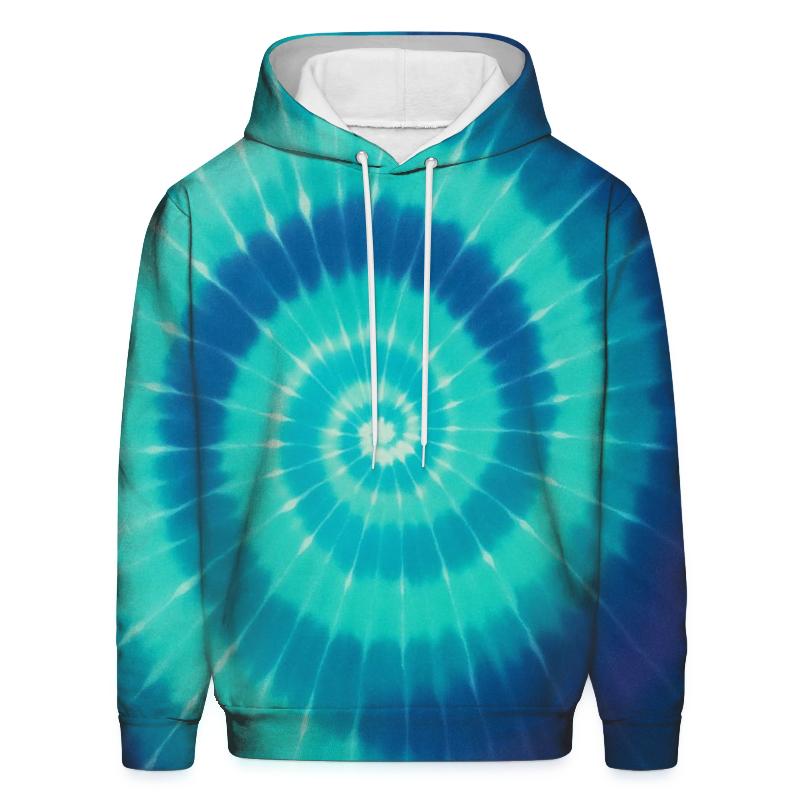 Aurora Spiral Overdye Vortex printed hoodies