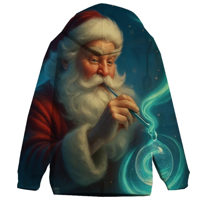 Aurora Ornament Forge Santa embroidered hoodies