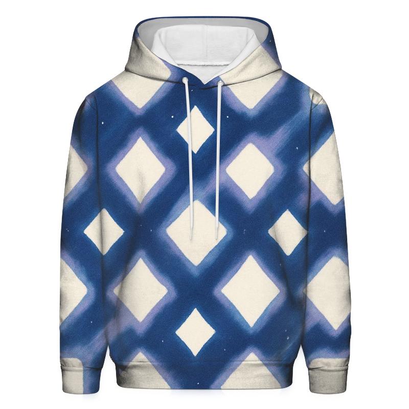 Itajime Lunar Grid With Comet Wash zip-up hoodies