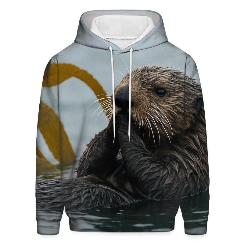Kelp Forest Sentinels Sea Otter premium hoodies