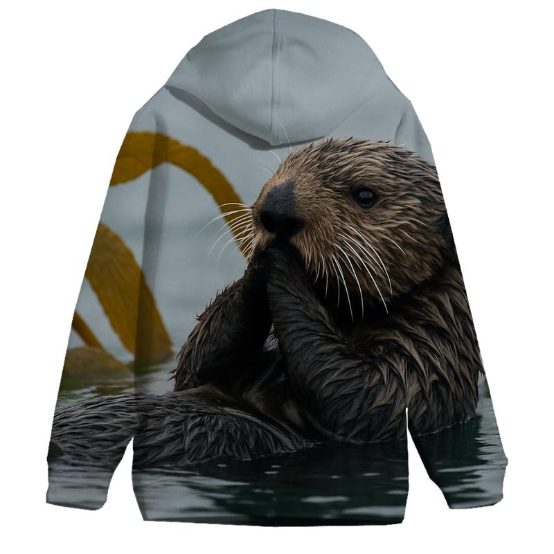 Kelp Forest Sentinels Sea Otter premium hoodies