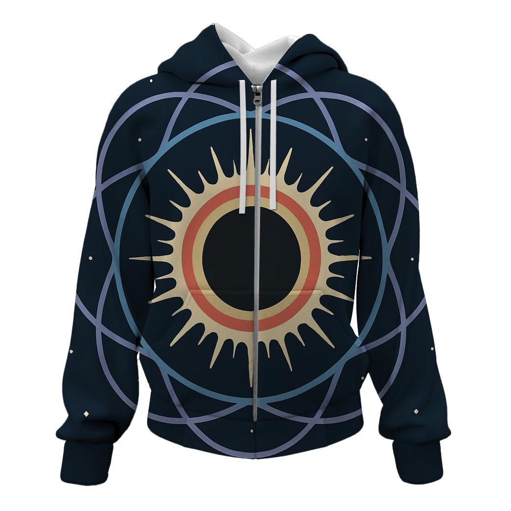 Eclipse Corona Lattice Bloom premium hoodies
