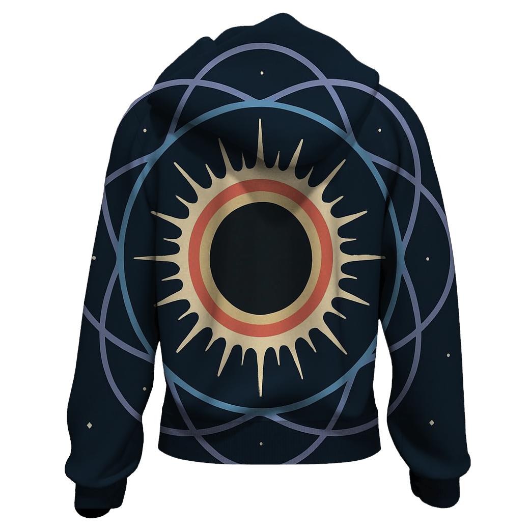 Eclipse Corona Lattice Bloom premium hoodies