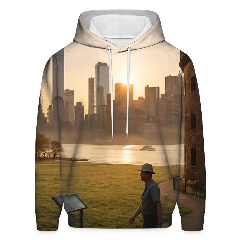 First Light From Governors Island Parade Ground embroidered hoodies