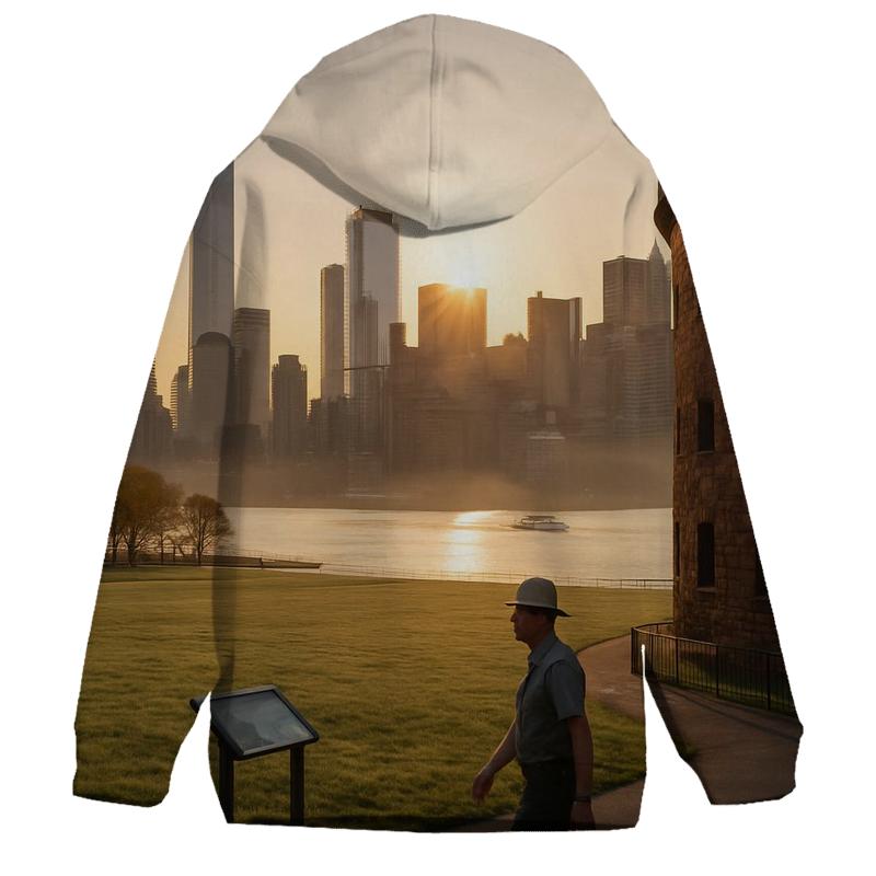 First Light From Governors Island Parade Ground embroidered hoodies